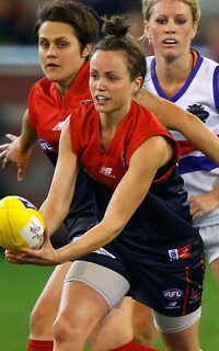 Daisy Pearce was best afield in the historic Women's Round game between the Demons and the Bulldogs - ${keywords}